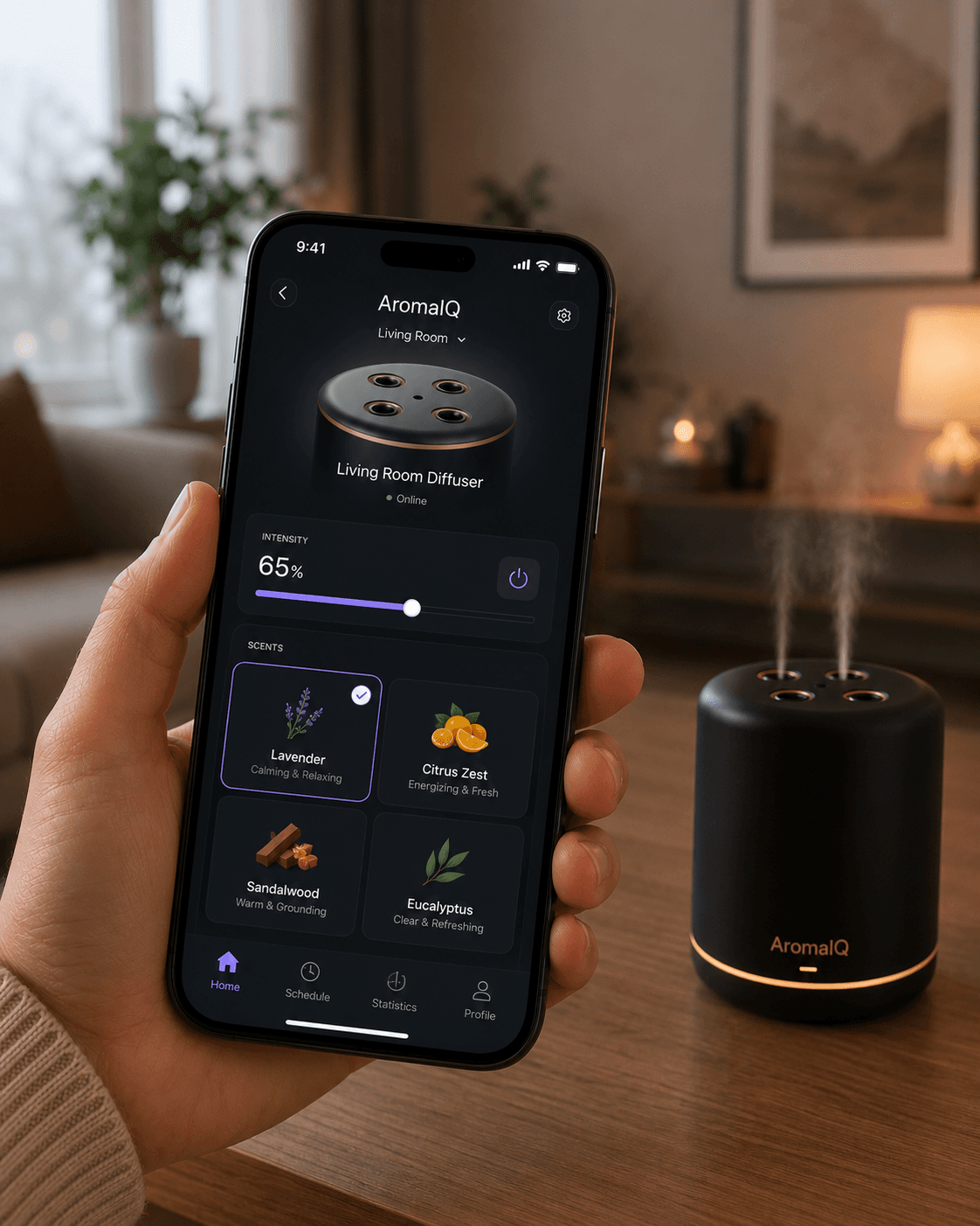 AromaIQ mobile interface